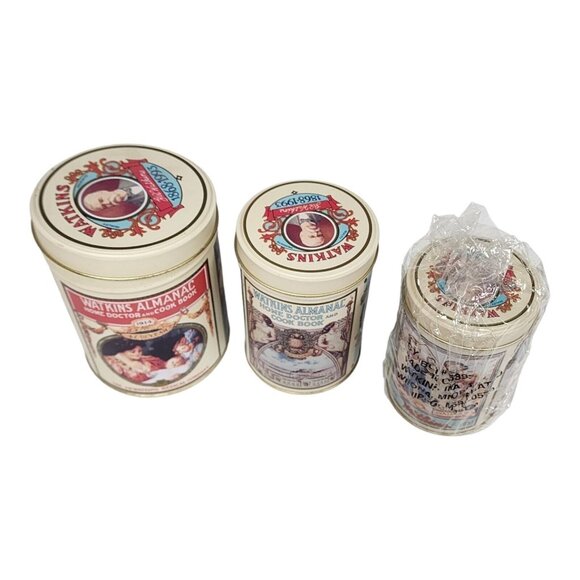 J.R. Watkins Nesting Tin Container Set Almanac 125th Anniversary Heritage - Picture 2 of 15